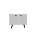 Manhattan Comfort Rectangle Hampton Accent Cabinet, 33.07 W, 15.75 L, 25.59 H, MDF and MDP Top, White 19PMC1